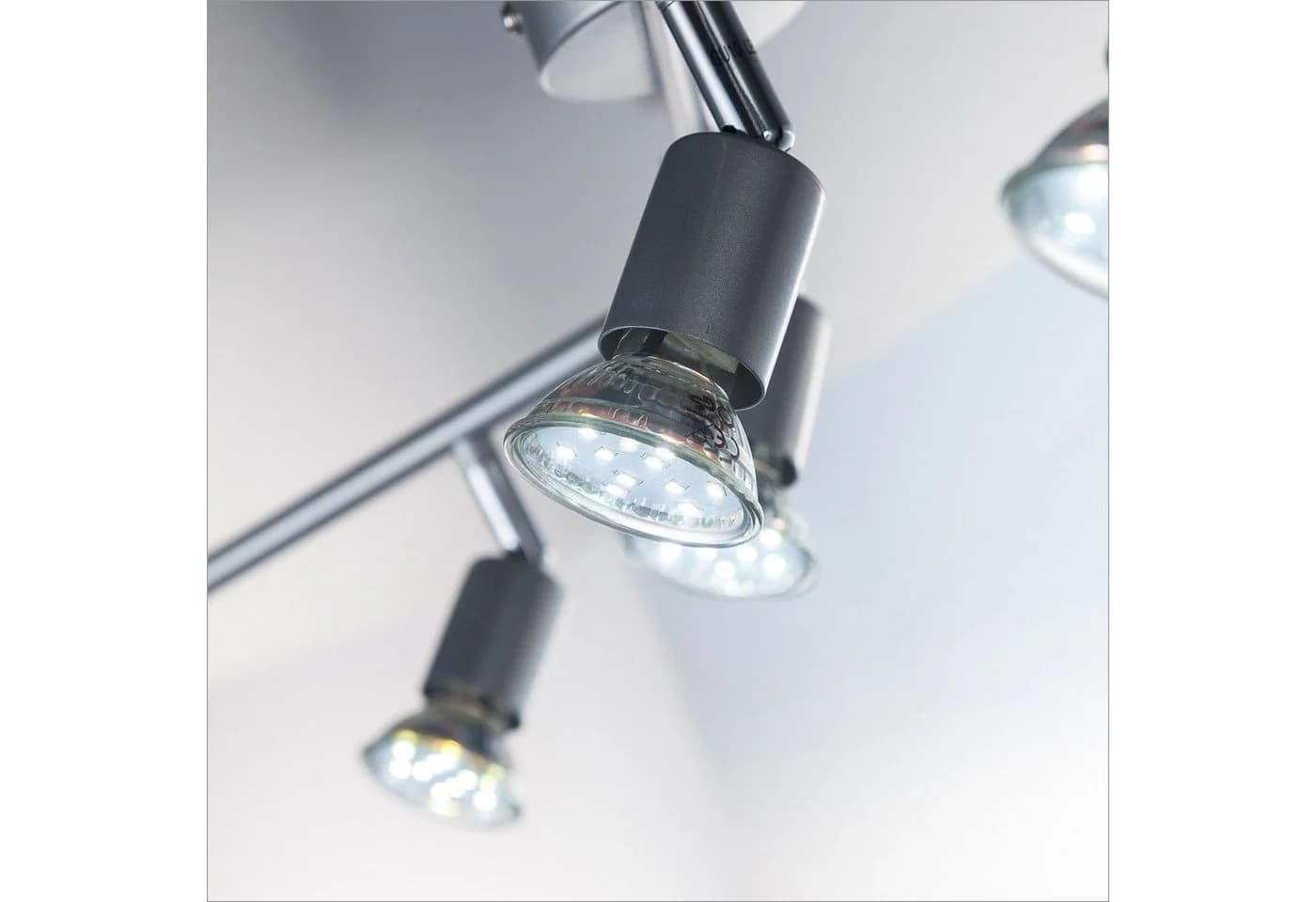 B.K.LICHT LED Deckenspots 6-flammig Silber Schwenkbar - Bild 5