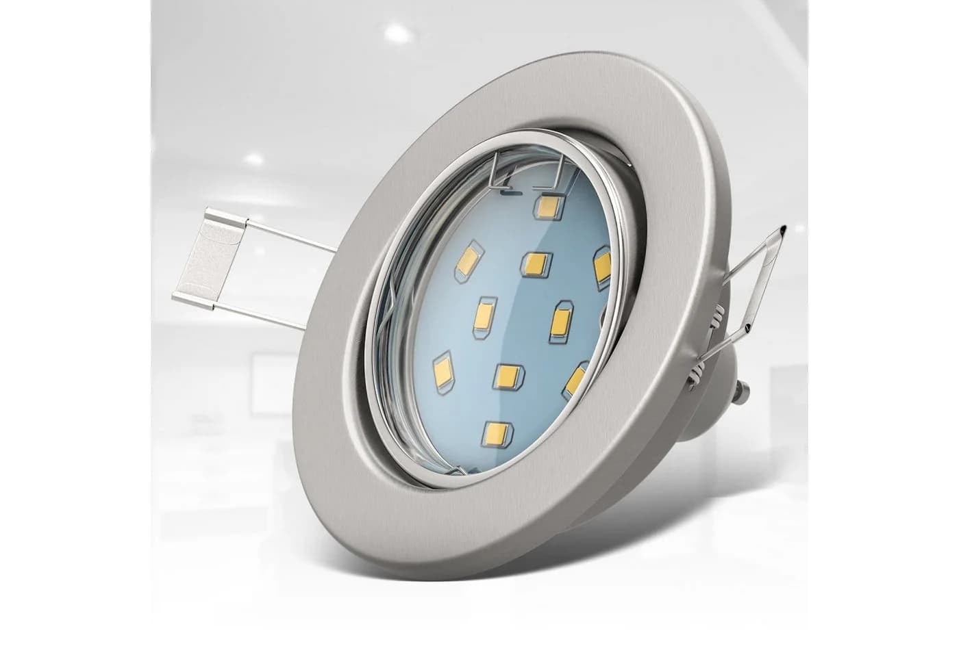 B.K.Licht LED Einbaustrahler schwenkbar inkl. 3W GU10 warmweiß - Bild 5