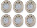 B.K.Licht LED Einbauleuchte 6er Set Schwenkbar Warmweiß Nickel Bild 1