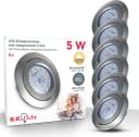 B.K.Licht LED Einbauleuchte 6er Set Schwenkbar Warmweiß Nickel Bild 2