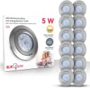B.K.LICHT LED Einbauleuchte 12er Set Schwenkbar Ultra-Flach Silber Bild 2