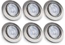 B.K.LICHT 6er Set LED Einbaustrahler Dimmbar Schwenkbar Silber Bild 2