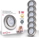 B.K.LICHT 6er Set LED Einbaustrahler Dimmbar Schwenkbar Silber Bild 3