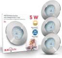 B.K.LICHT LED Einbaustrahler 3er Set IP44 Silber Modern Bild 2