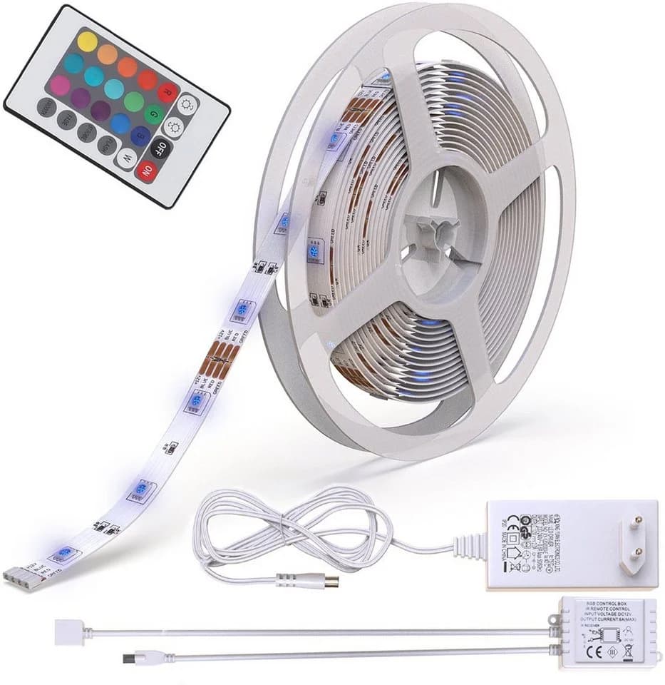 B.K.Licht LED-Streifen RGB 5m Selbstklebend Dimmbar Fernbedienung - Bild 4