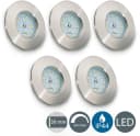 B.K.LICHT LED Einbaustrahler 5er Set IP44 Dimmbar Nickelfarben Bild 1