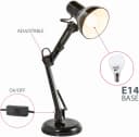 B.K.Licht Schreibtischlampe Draco Schwarz Retro Gelenkarm Bild 3