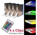 B.K.Licht LED Glasbodenbeleuchtung 4er Set RGB Dimmbar mit Fernbedienung Bild 3
