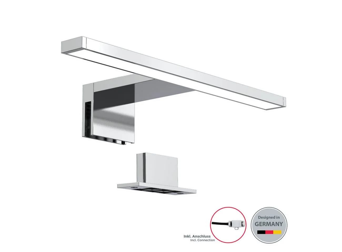 B.K.Licht LED Spiegelleuchte Carina IP44 chrom/schwarz 60cm - Bild 3