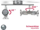 B.K.LICHT LED Deckenleuchte Aurel 2-flammig Silber IP44 Bild 5