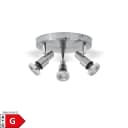 B.K.LICHT LED Deckenspot Aurel 3-flammig silber GU10 IP44 Bild 1