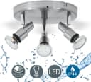 B.K.LICHT LED Deckenspot Aurel 3-flammig silber GU10 IP44 Bild 2