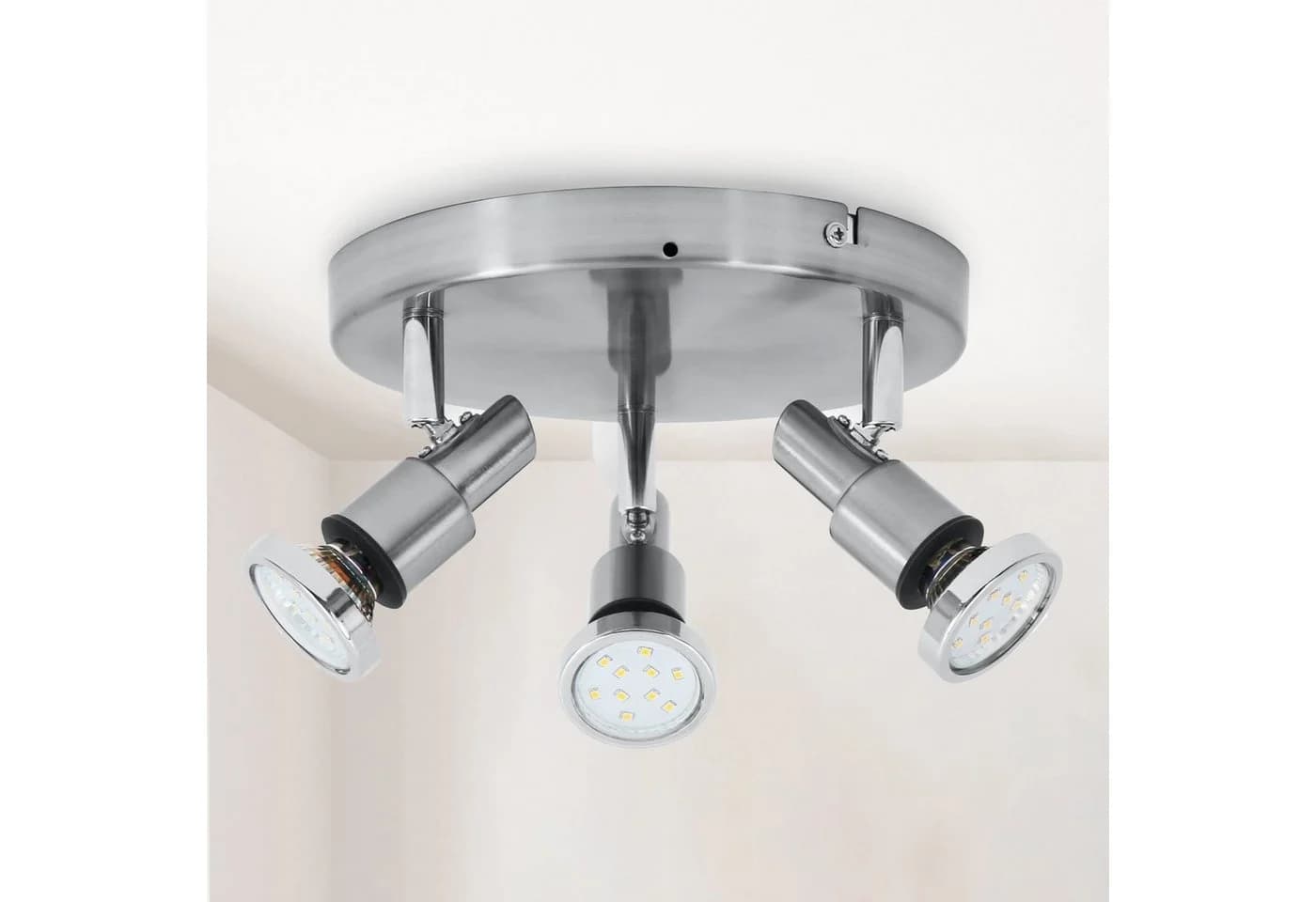 B.K.LICHT LED Deckenspot Aurel 3-flammig silber GU10 IP44 - Bild 3