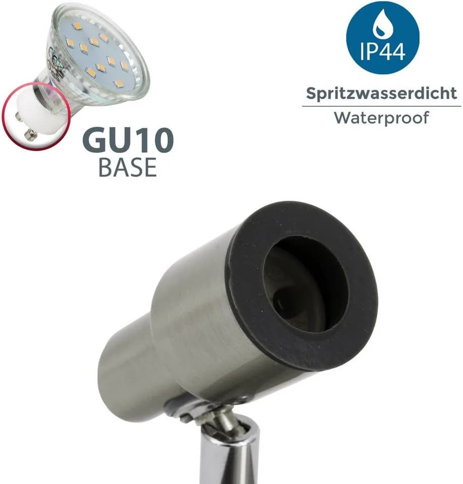 B.K.LICHT LED Deckenspot Aurel 3-flammig silber GU10 IP44 - Bild 5