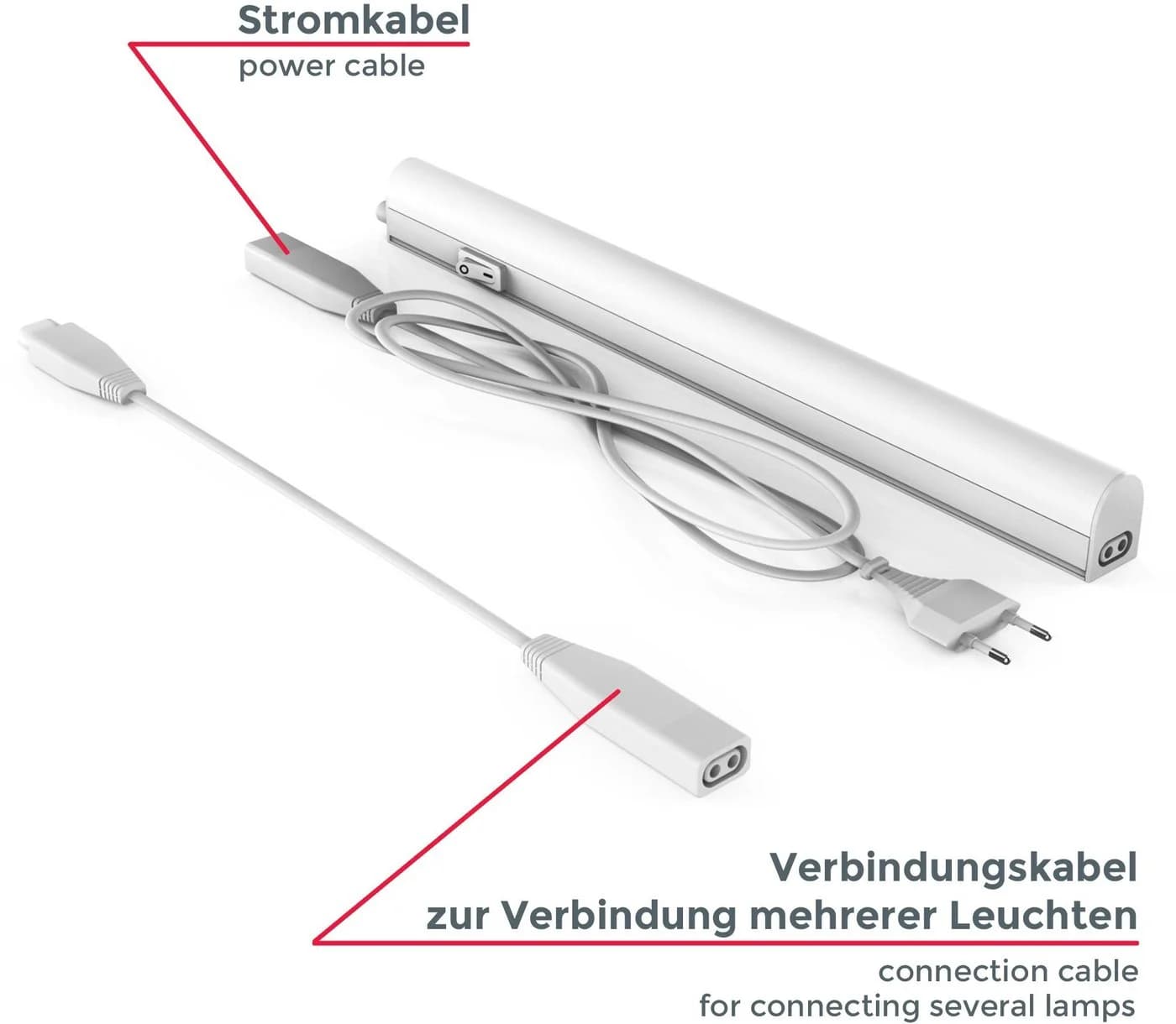B.K.Licht LED Unterbauleuchte, Neutralweiß, 400 Lumen, 4.000K, 31,3 cm