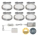B.K.Licht LED Unterschrankleuchte 6er Set Warmweiß Aluminium Bild 3