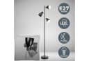 B.K.LICHT Stehlampe Schwarz 3-flammig Industrie-Look Bild 1