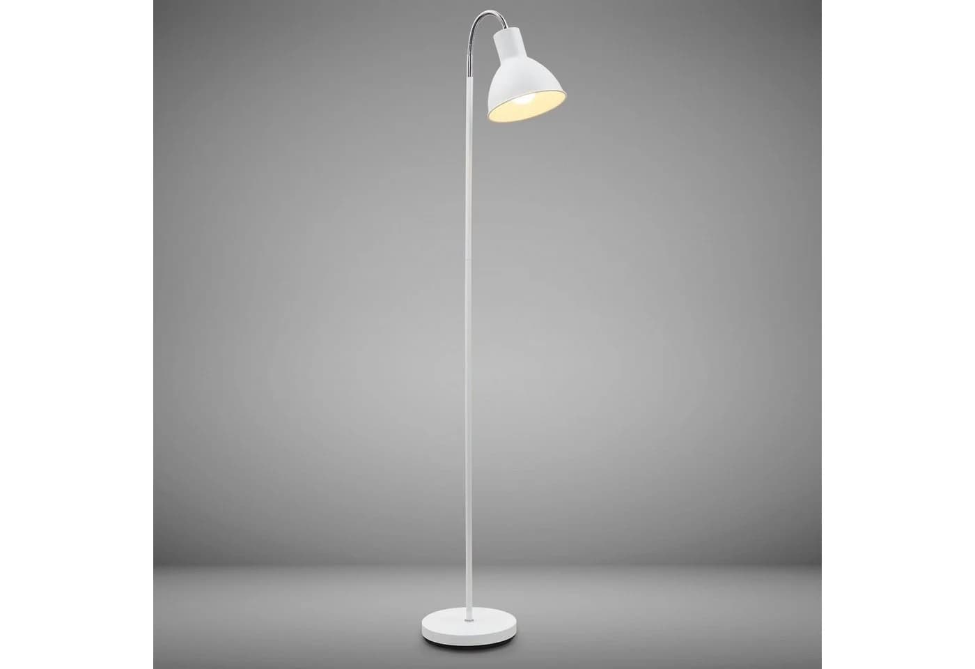 B.K.Licht LED Stehlampe Industrial Design Weiß Schwenkbar - Bild 2