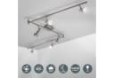 B.K.LICHT LED Deckenspots 6-flammig schwenkbar drehbar silber Bild 1