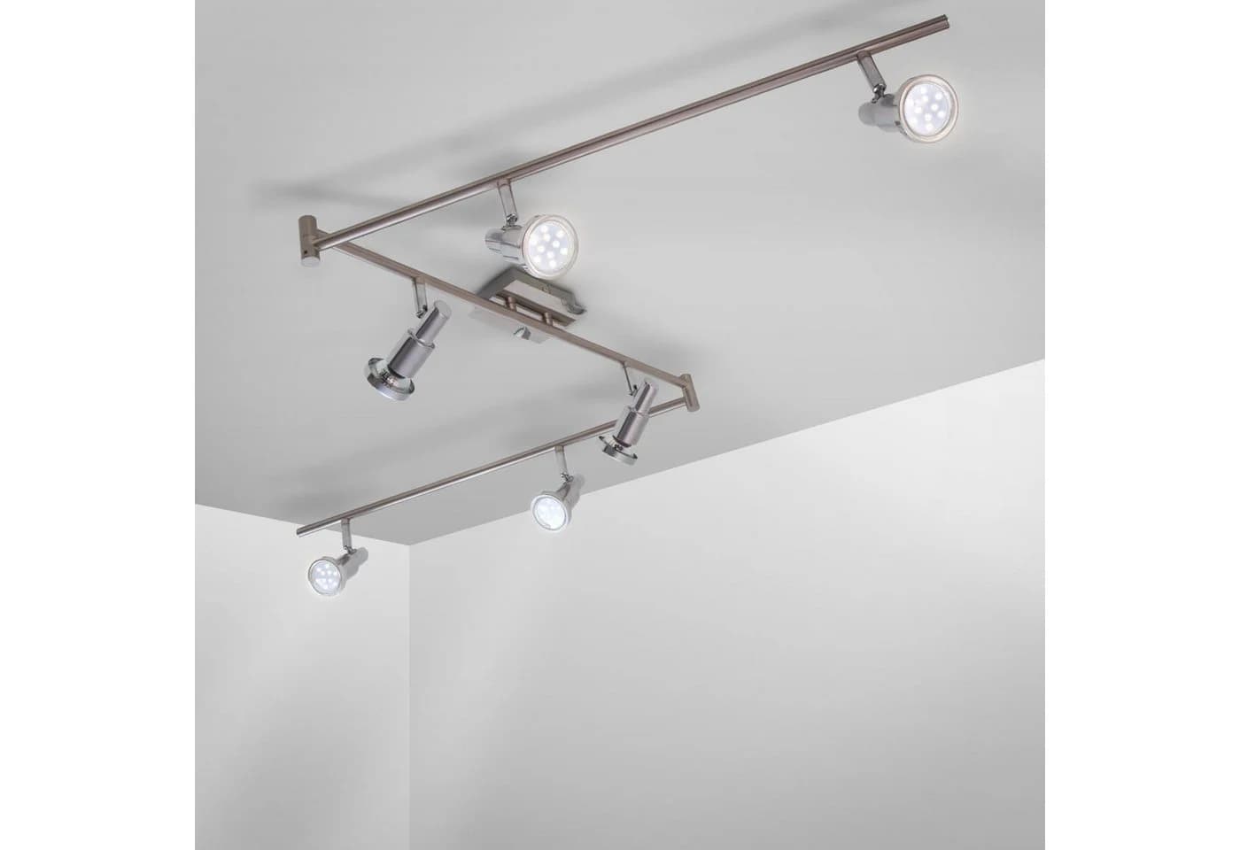 B.K.LICHT LED Deckenspots 6-flammig schwenkbar drehbar silber - Bild 2