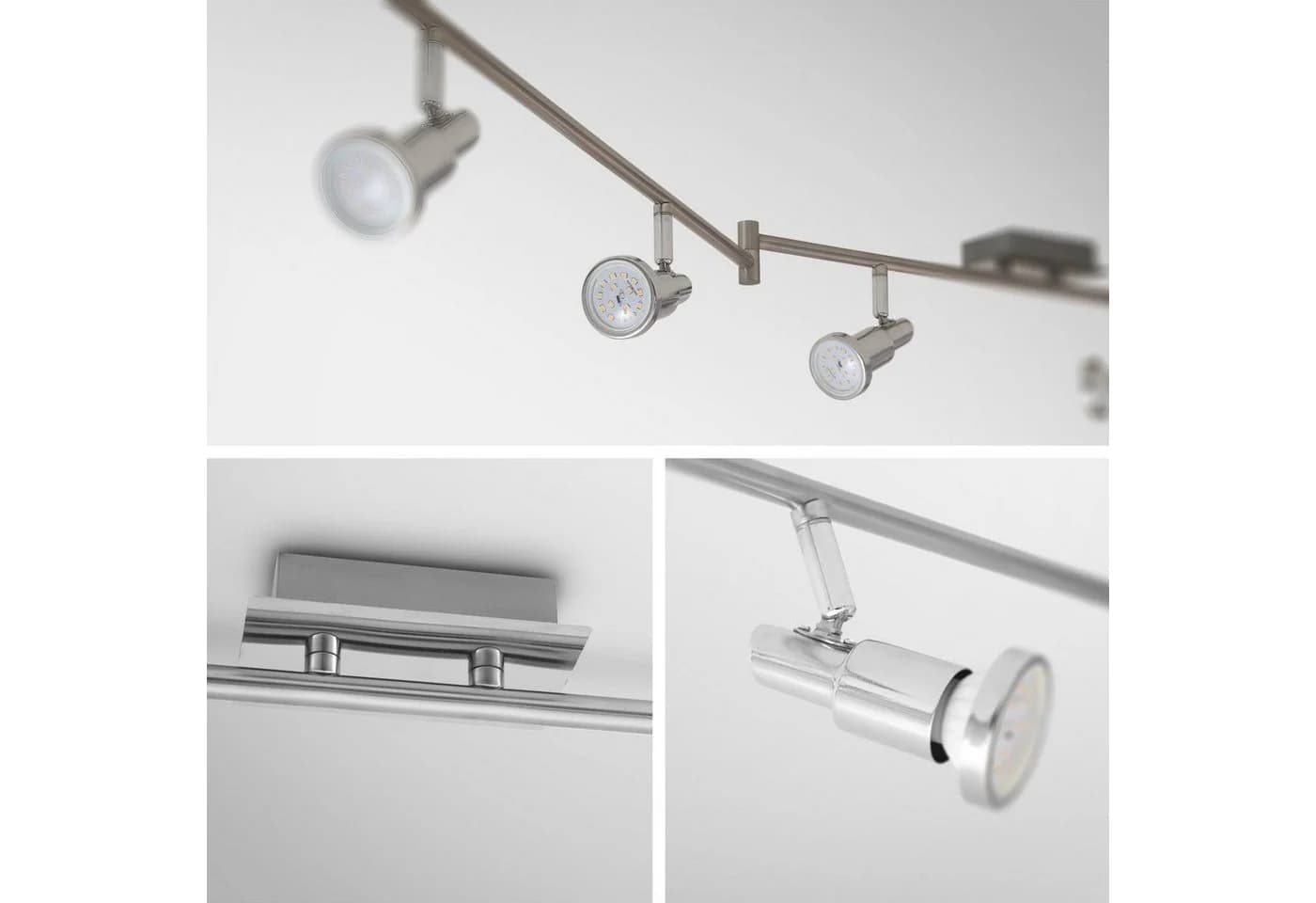 B.K.LICHT LED Deckenspots 6-flammig schwenkbar drehbar silber - Bild 3