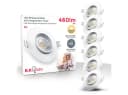 B.K.Licht LED Einbaustrahler 6er Set Ultra-flach Schwenkbar Weiß Bild 3