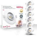 B.K.Licht LED Einbaustrahler 6er Set Ultra-flach Schwenkbar Weiß Bild 4