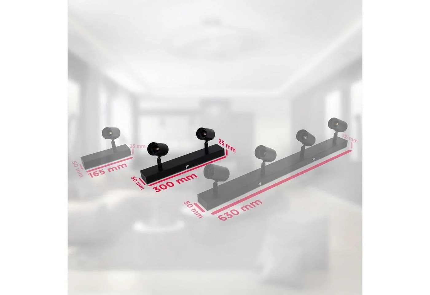 B.K.LICHT LED Deckenspots Schwarz 2-flammig Industriestil - Bild 5
