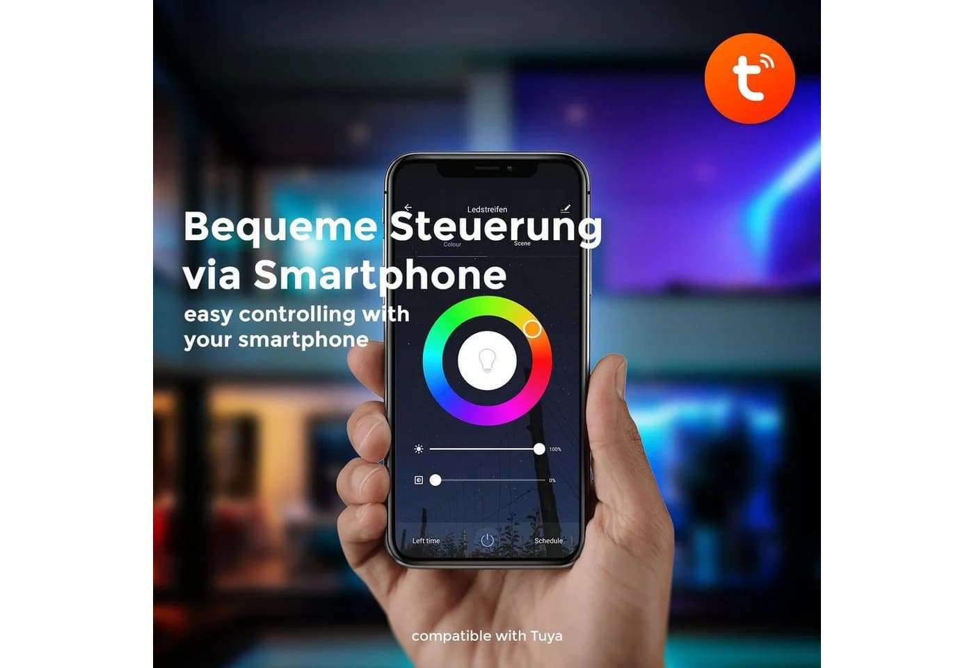 B.K.LICHT LED-Streifen Schwarz Smart Home WiFi Appsteuerung - Bild 4