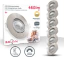 B.K.Licht LED Einbaustrahler Set 6x Dimmbar Schwenkbar Warmweiß Bild 3