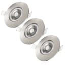 B.K.LICHT LED Einbauleuchte 3er Set Bad Einbaustrahler Dimmbar IP44 Silber Bild 2