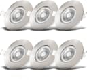 B.K.Licht LED Einbaustrahler 6er Set Dimmbar Ultraflach IP44 Silber Bild 1