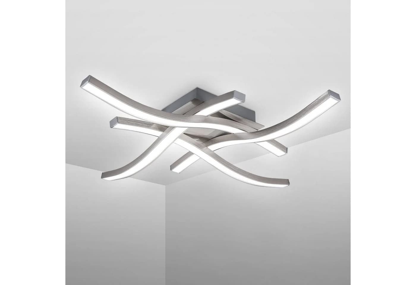 B.K.Licht LED Deckenleuchte Neutralweiß 20 Watt 2.000 Lumen Aluminiumoptik - Bild 3