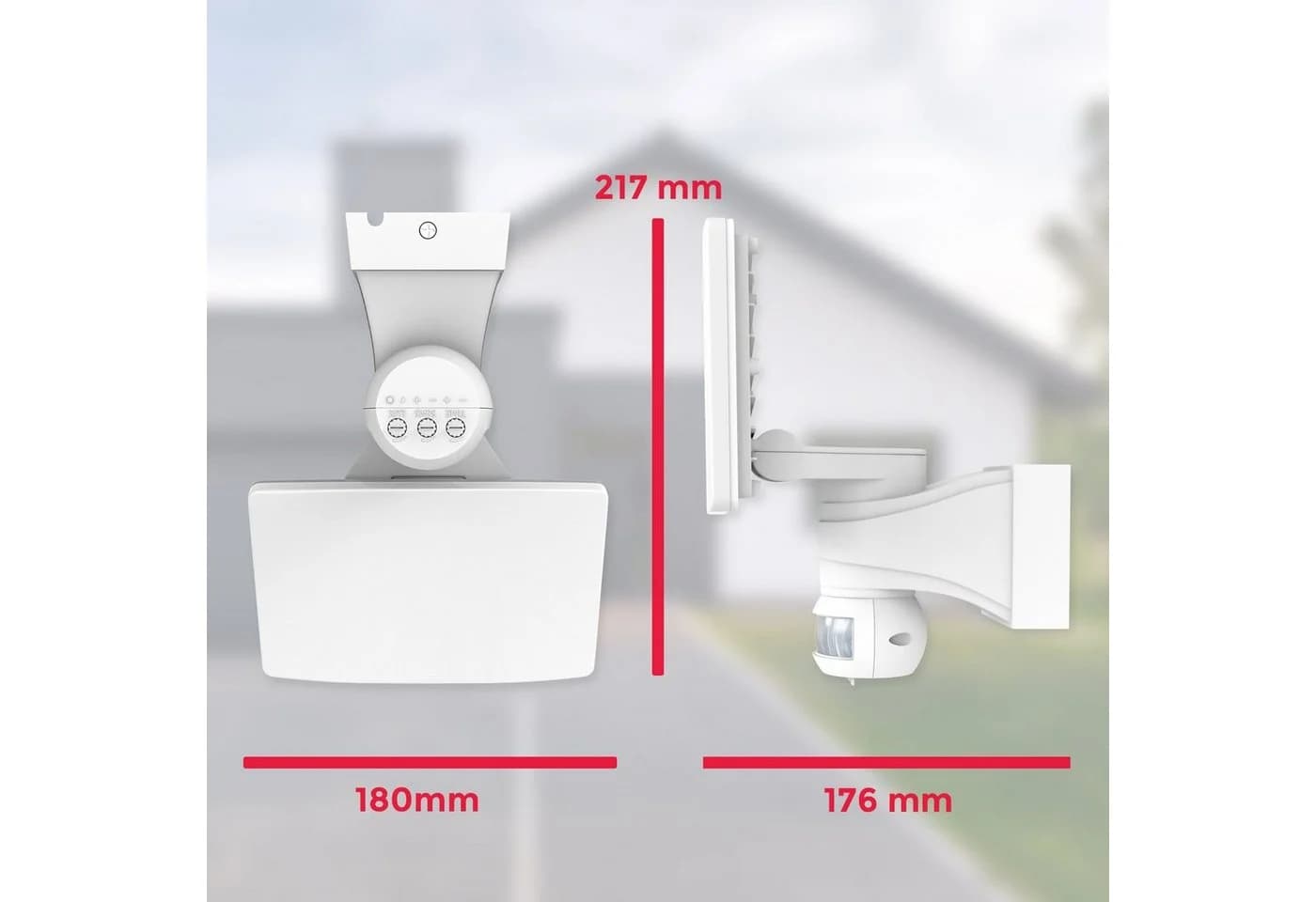 B.K.Licht LED Außen-Wandleuchte mit Bewegungsmelder IP44 Weiß - Bild 4