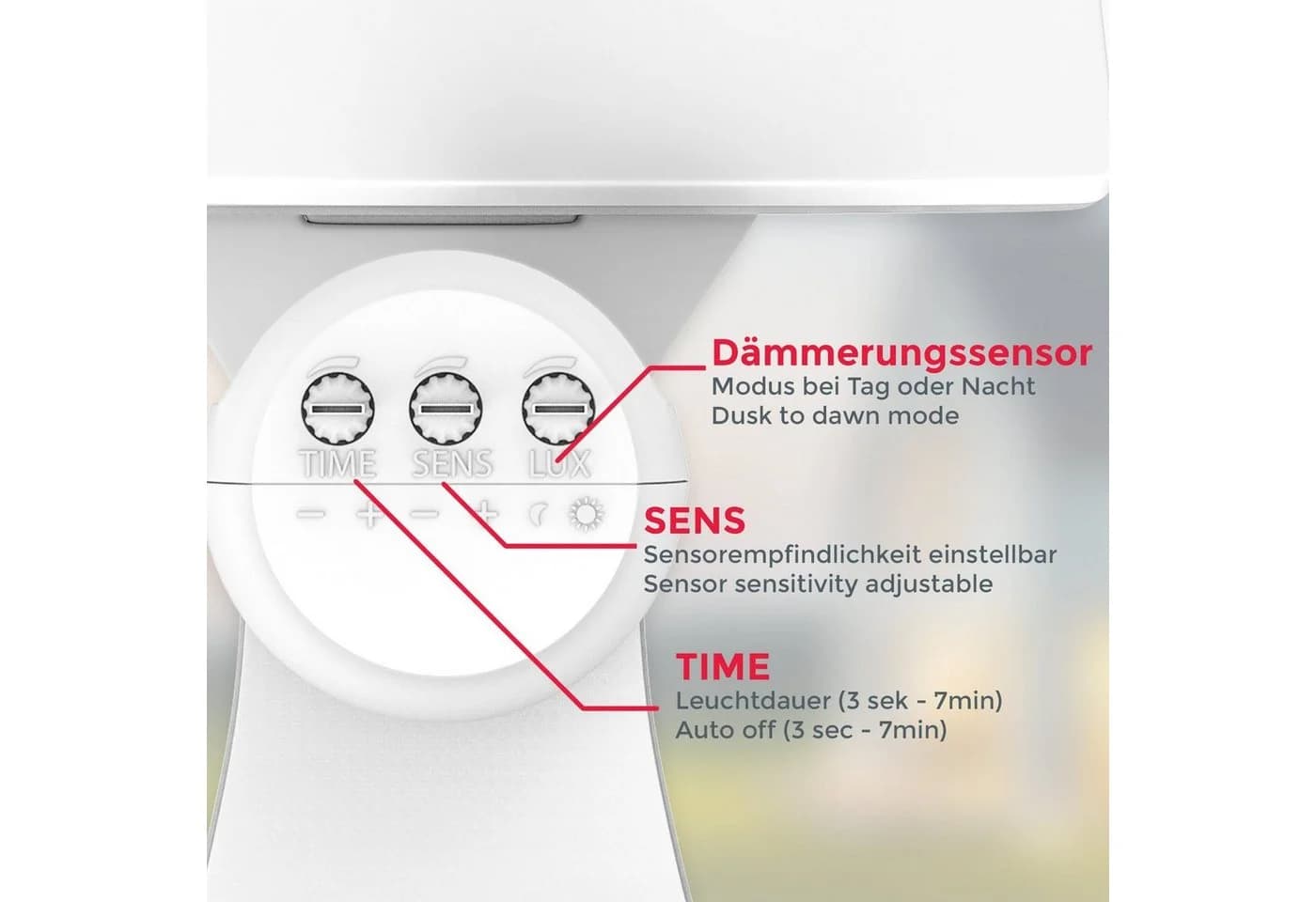 B.K.Licht LED Außen-Wandleuchte mit Bewegungsmelder IP44 Weiß - Bild 5