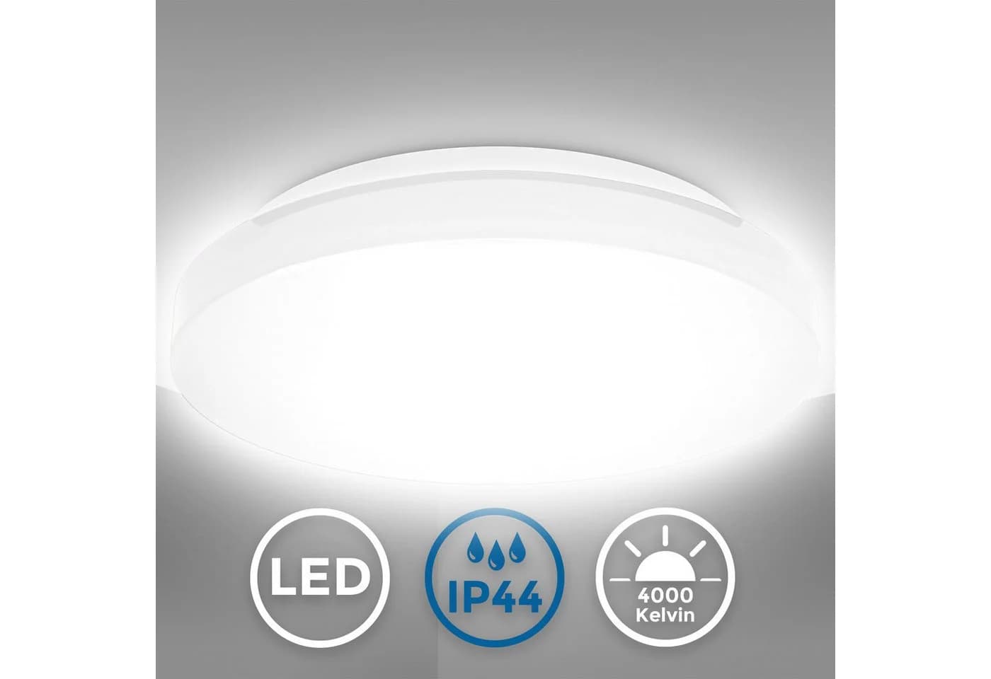 B.K.LICHT LED Deckenleuchte Bad IP44 Weiß 10W - Bild 4