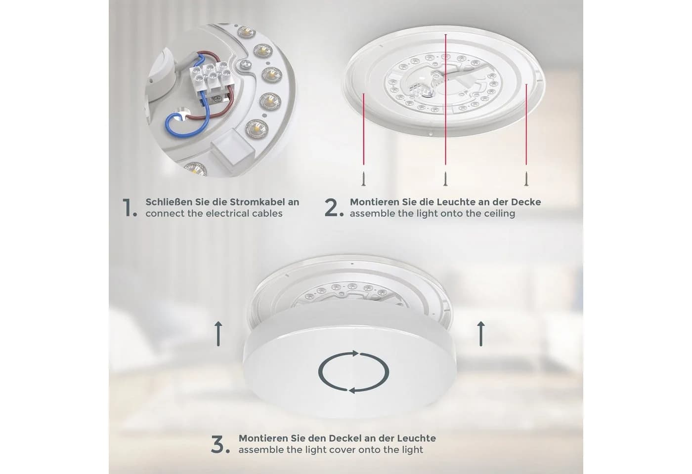 B.K.Licht LED Bad-Deckenleuchte IP44 Neutralweiß 12W - Bild 5