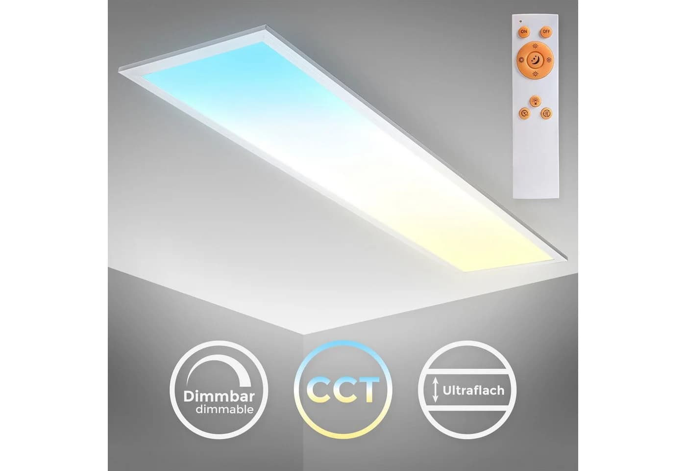 B.K.Licht LED Deckenleuchte Weiß Dimmbar CCT Fernbedienung - Bild 2