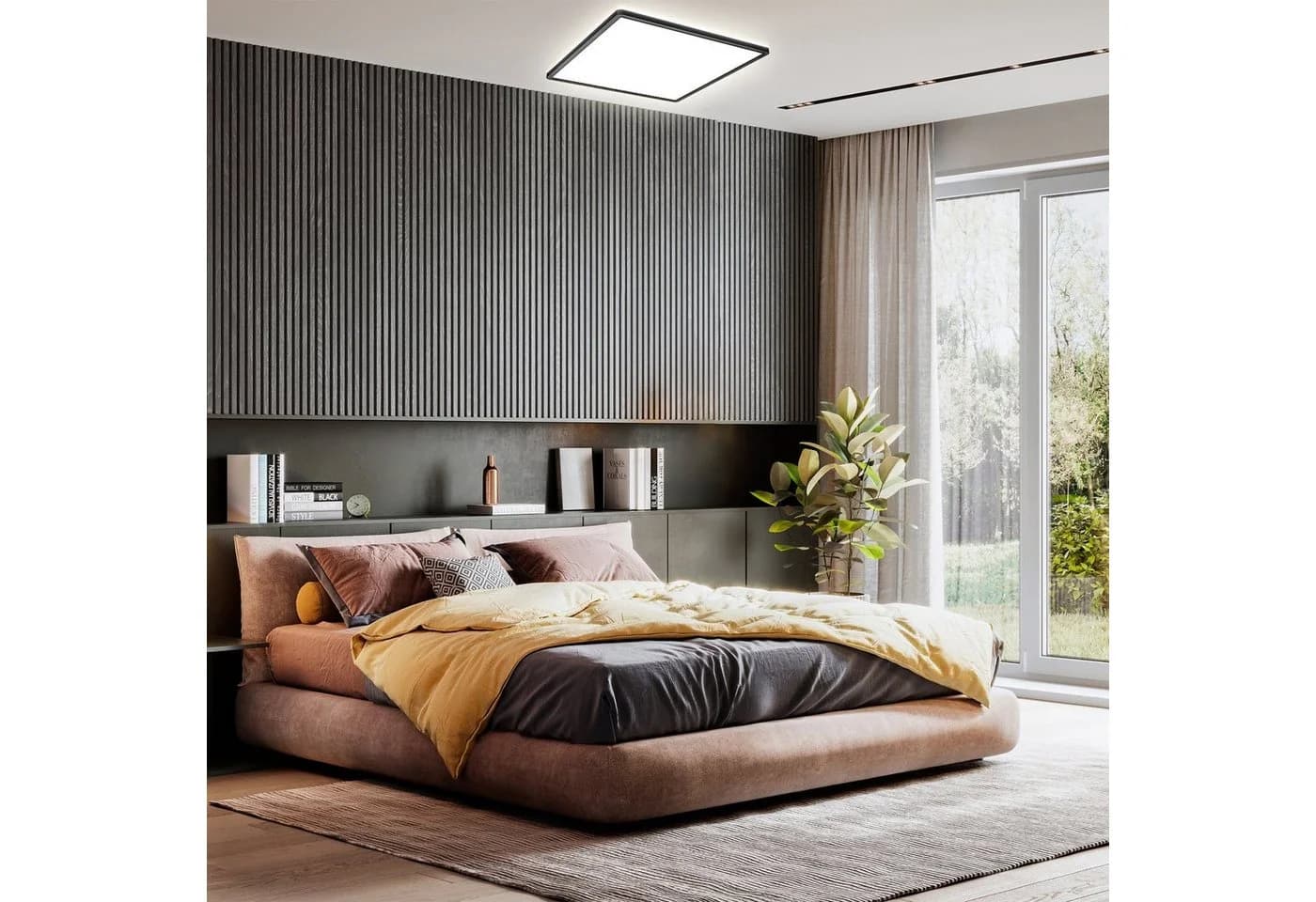 B.K.LICHT Ultraflaches LED Panel Schwarz 42cm Indirektes Licht - Bild 4