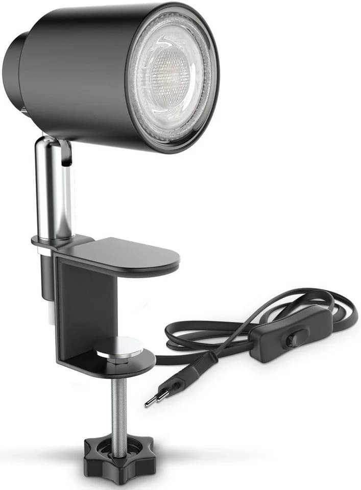 B.K.LICHT LED Klemmleuchte Schwarz Schwenkbar GU10 - Bild 2
