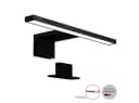 B.K.Licht LED Spiegelleuchte Schwarz Klemmbar IP44 Bild 3