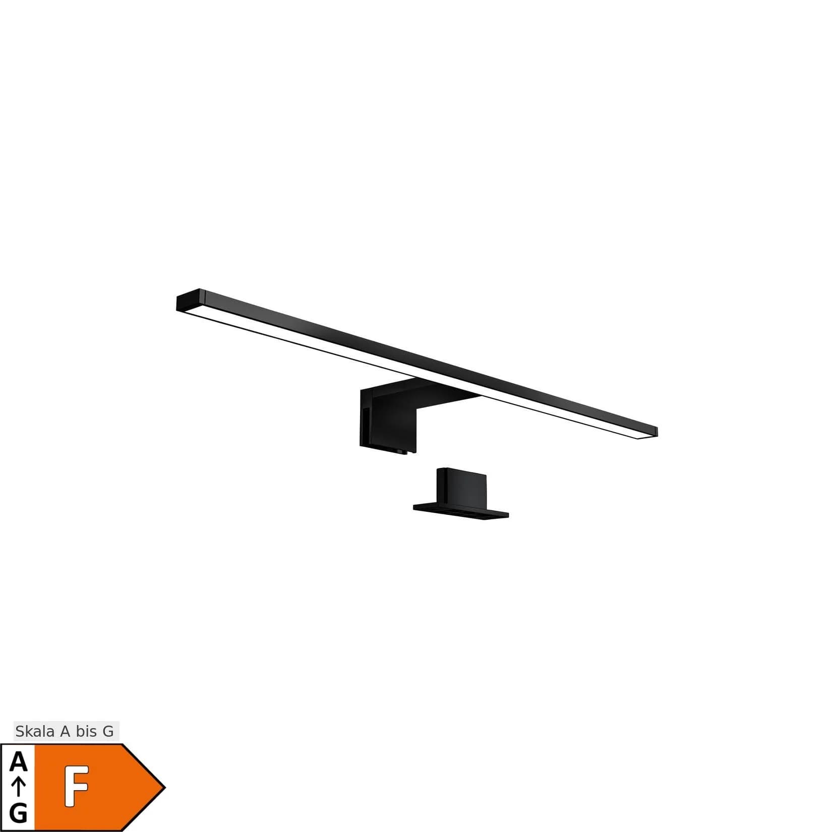 B.K.LICHT LED Spiegelleuchte Schwarz 60 cm IP44