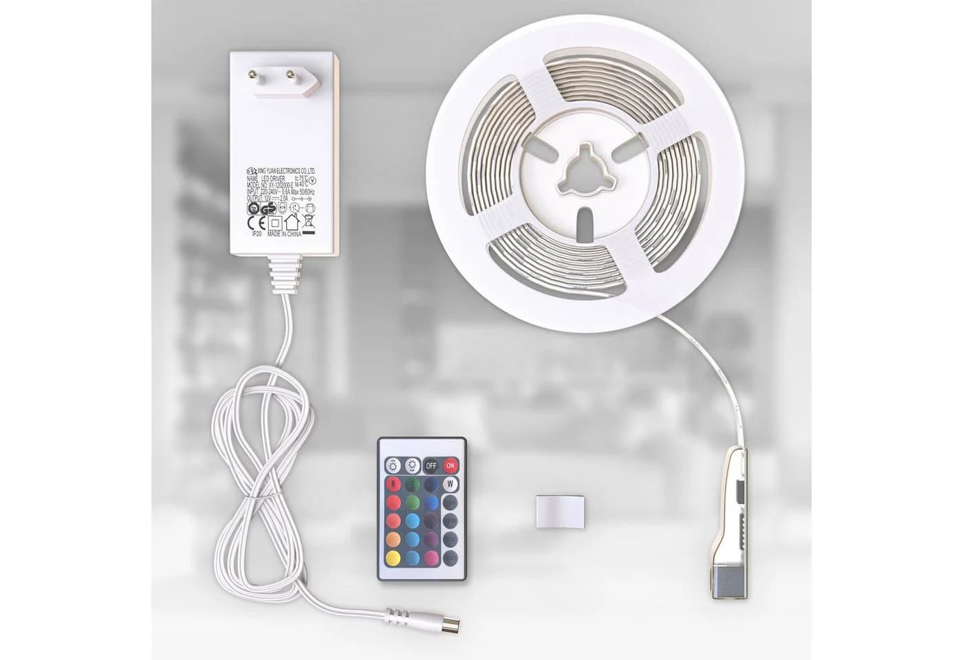 B.K.Licht LED Strip 5M RGB Selbstklebend mit Fernbedienung