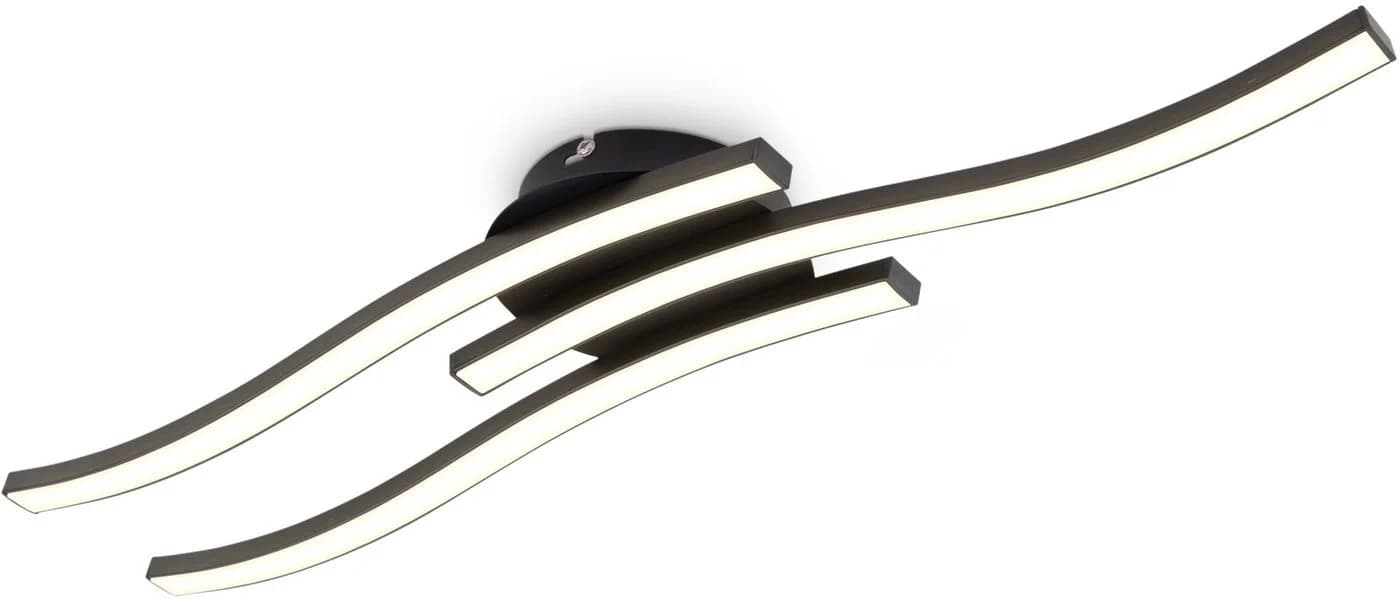 B.K.LICHT LED Deckenleuchte Schwarz 3-flammig Warmweiß - Bild 3