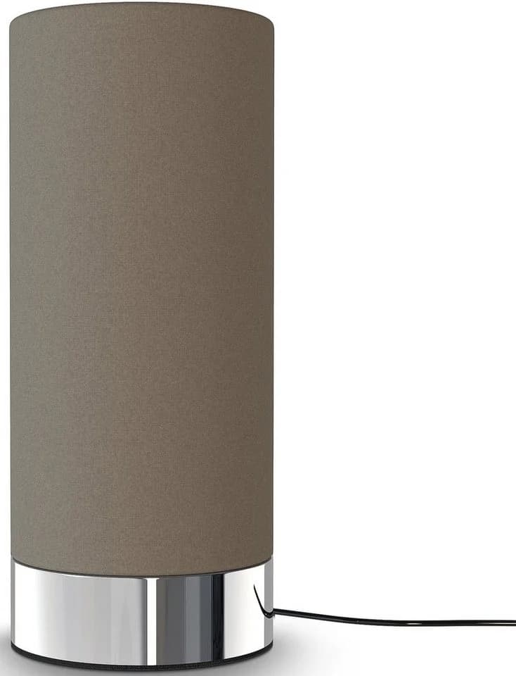 B.K.Licht Tischleuchte Taupe mit Touchdimmer und Stoffschirm - Bild 3