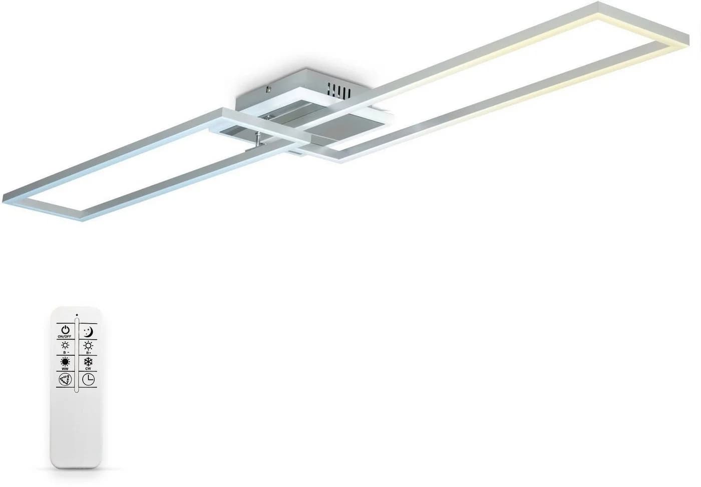 B.K.LICHT LED Deckenleuchte BK_FR1439 Grau Chrom CCT Dimmbar Fernbedienung - Bild 3