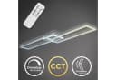 B.K.LICHT LED Deckenleuchte BK_FR1439 Grau Chrom CCT Dimmbar Fernbedienung Bild 4