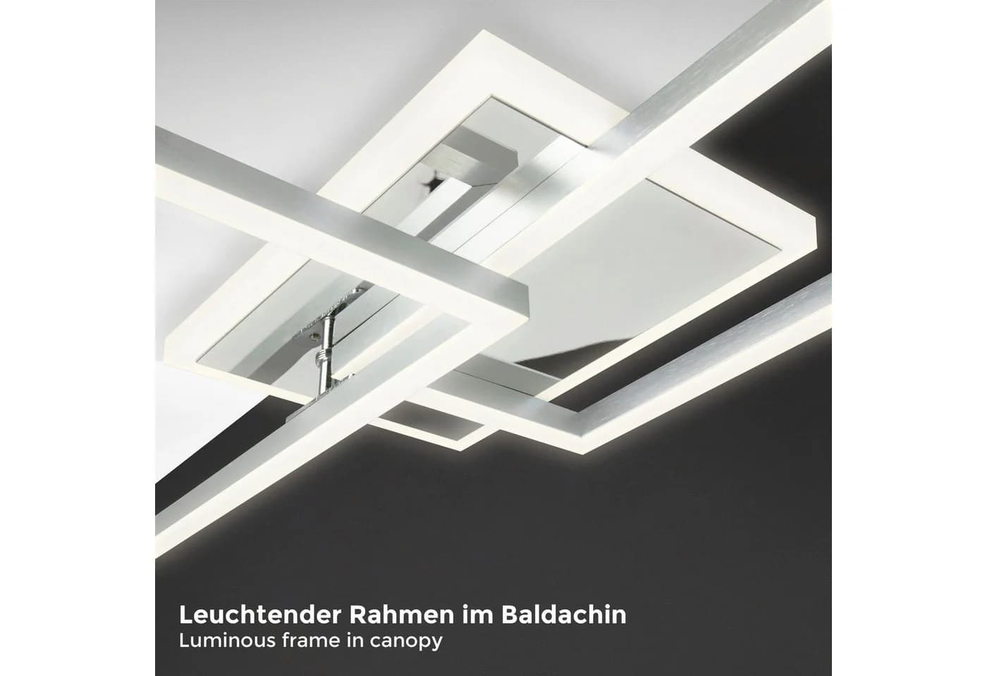 B.K.LICHT LED Deckenleuchte BK_FR1439 Grau Chrom CCT Dimmbar Fernbedienung - Bild 5