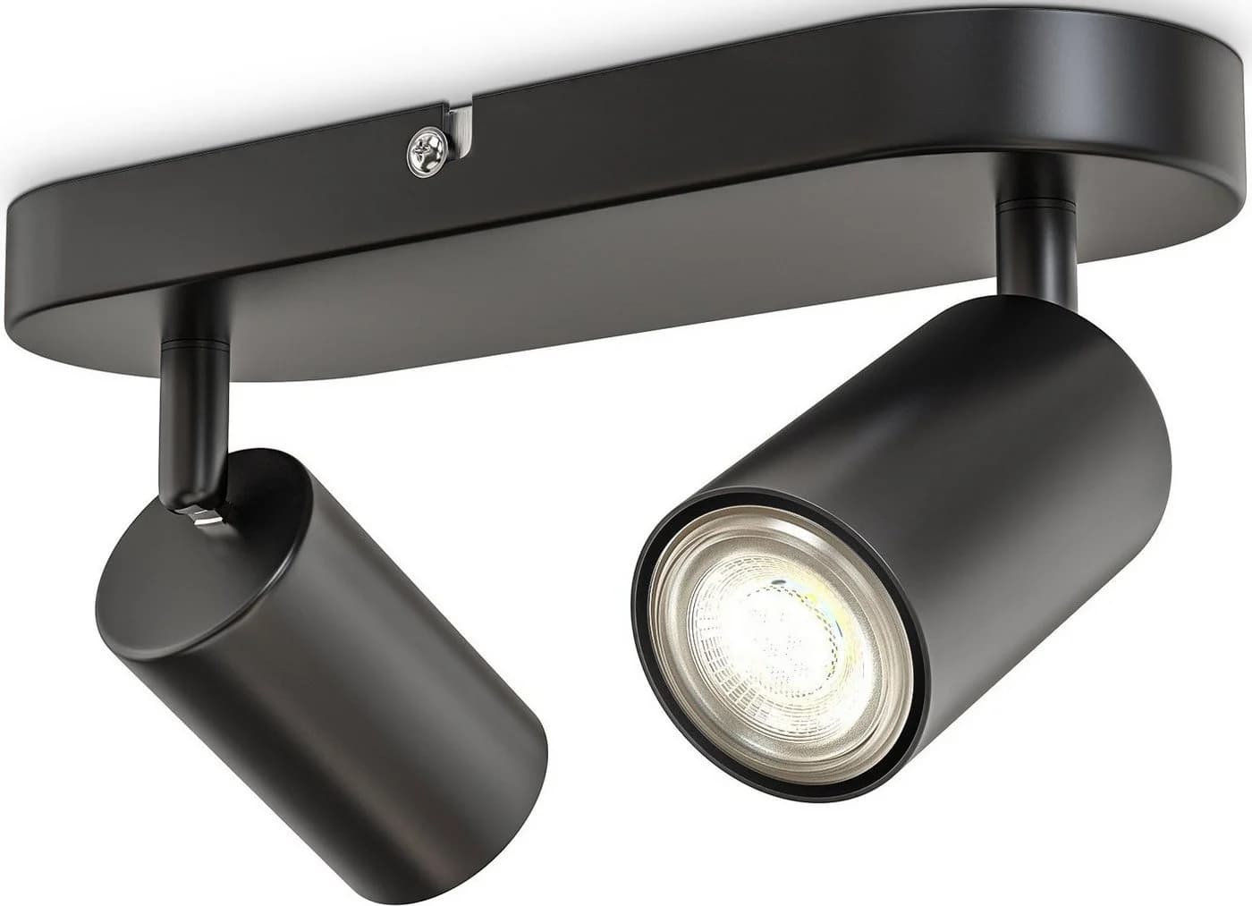B.K.Licht Deckenspots Schwarz 2-flammig schwenkbar drehbar GU10 - Bild 3