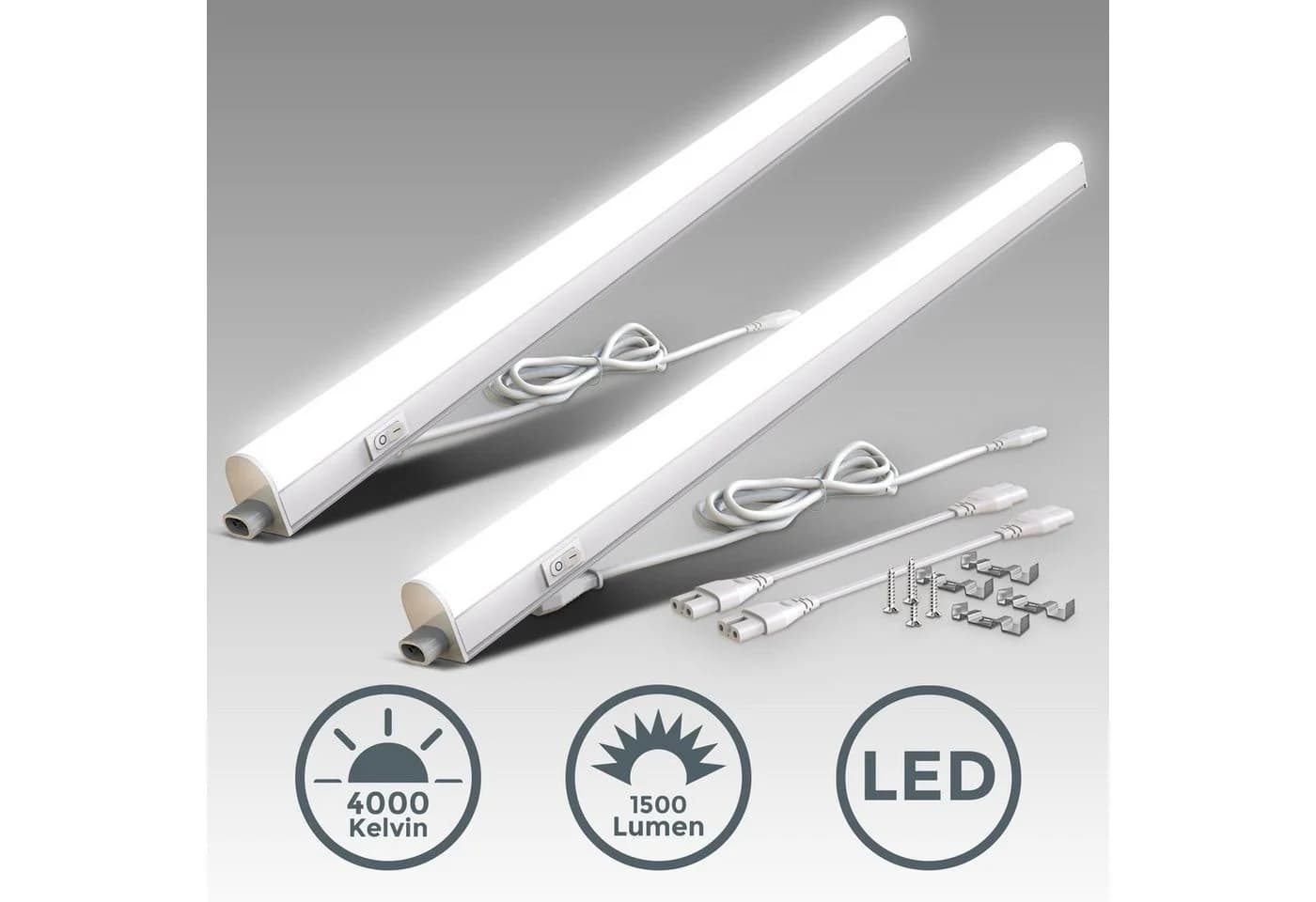 B.K.LICHT 2er Set LED Unterschrankleuchte Weiß Neutralweiß - Bild 5